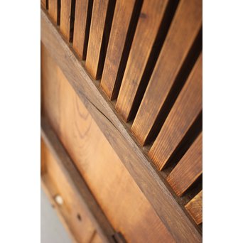 素朴な細身格子蔵戸　W970 