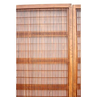 障子枠付 腰欅の細身格子戸 4枚1組　L997 