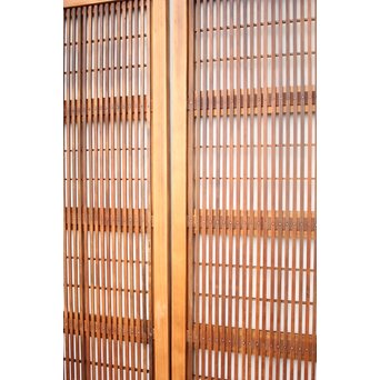 障子枠付 腰欅の細身格子戸 4枚1組　L997 