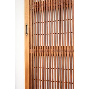 障子枠付 腰欅の細身格子戸 4枚1組　L997 