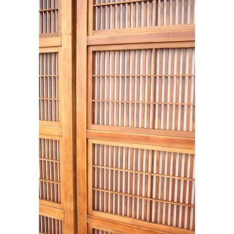 障子枠付 腰欅の細身格子戸 4枚1組　L997 