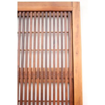 障子枠付 腰欅の細身格子戸 4枚1組　L997 