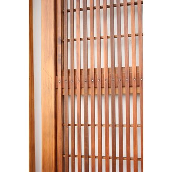 障子枠付 腰欅の細身格子戸 4枚1組　L997 