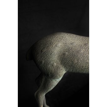 銅製 女鹿 牡鹿置物　M145 