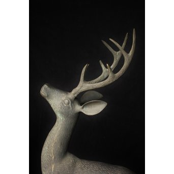 銅製 女鹿 牡鹿置物　M145 