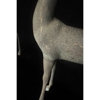 銅製 女鹿 牡鹿置物　M145 