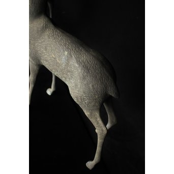 銅製 女鹿 牡鹿置物　M145 