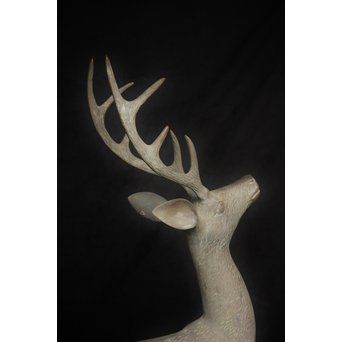 銅製 女鹿 牡鹿置物　M145 