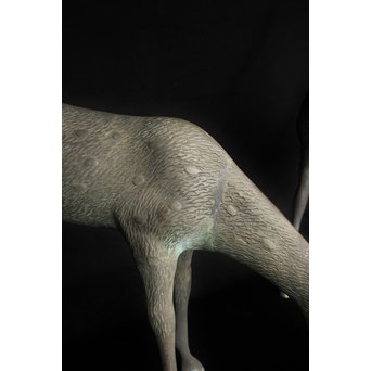 銅製 女鹿 牡鹿置物　M145 