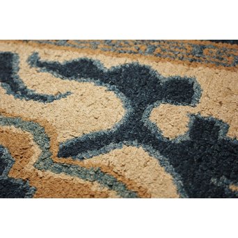 蟹牡丹文段通 古緞通　U098 