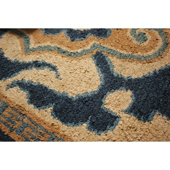 蟹牡丹文段通 古緞通　U098 