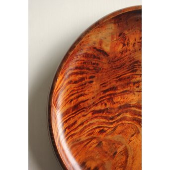 ヤニ松 老松 肥松 丸型煎茶盆　X130 