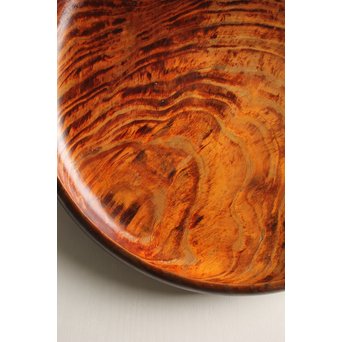 ヤニ松 老松 肥松 丸型煎茶盆　X130 