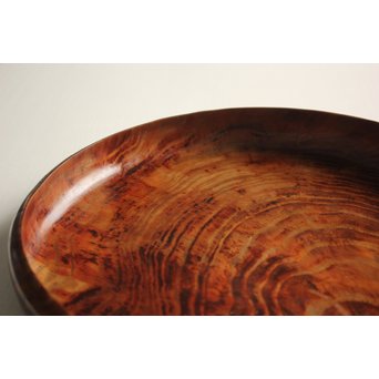 ヤニ松 老松 肥松 丸型煎茶盆　X130 