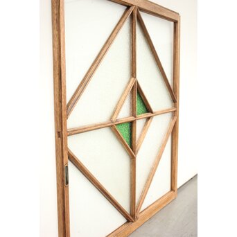 アールデコ緑色ガラス窓　GD1238 