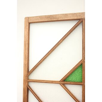 アールデコ緑色ガラス窓　GD1238 