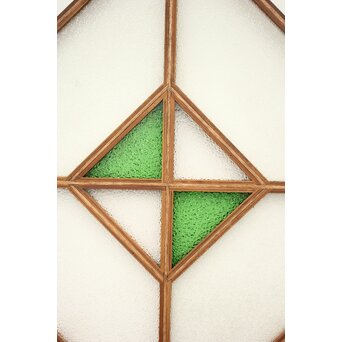アールデコ緑色ガラス窓　GD1238 