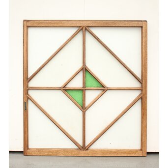 アールデコ緑色ガラス窓　GD1238