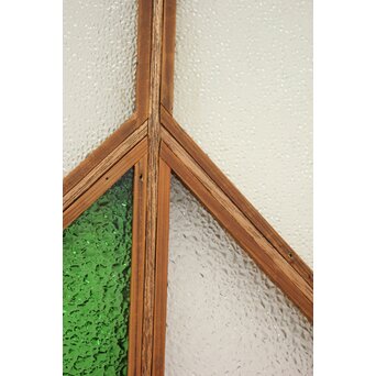 アールデコ緑色ガラス窓　GD1238 