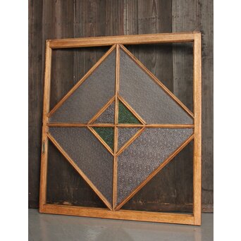 アールデコ緑色ガラス窓　GD1238 