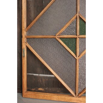 アールデコ緑色ガラス窓　GD1238 