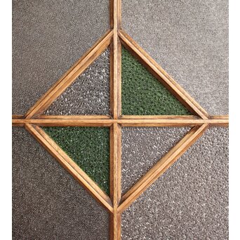 アールデコ緑色ガラス窓　GD1238 