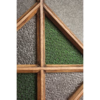 アールデコ緑色ガラス窓　GD1238 