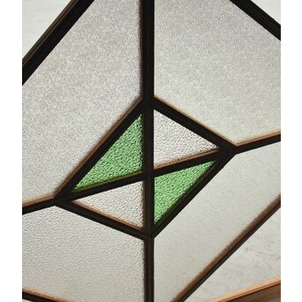 アールデコ緑色ガラス窓　GD1238 