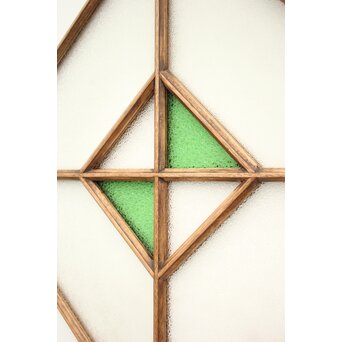 アールデコ緑色ガラス窓　GD1238 