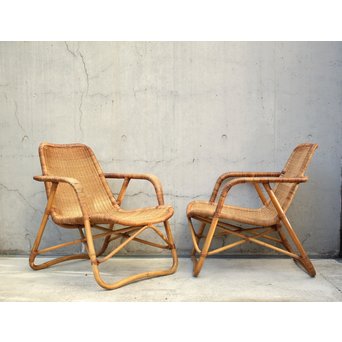 YMK 山川ラタン レストチェアー 2脚1組　T427