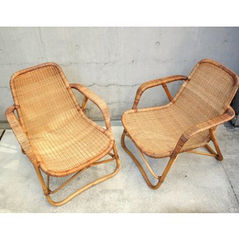 YMK 山川ラタン レストチェアー 2脚1組　T427 