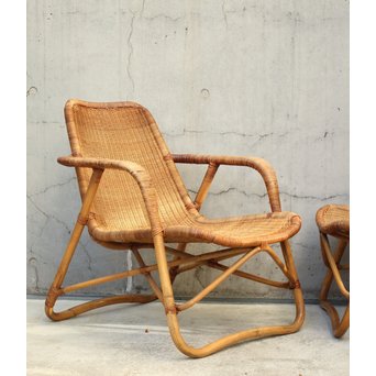 YMK 山川ラタン レストチェアー 2脚1組　T427 