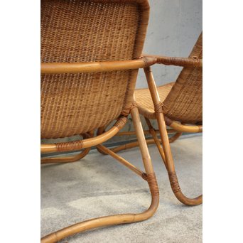 YMK 山川ラタン レストチェアー 2脚1組　T427 