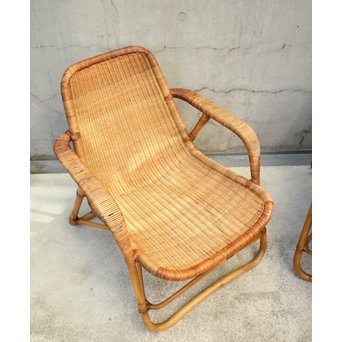 YMK 山川ラタン レストチェアー 2脚1組　T427 