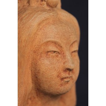 幻の彫刻家 上田直次《木彫辨財天/弁財天》 X133 