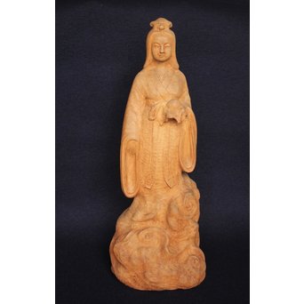 幻の彫刻家 上田直次《木彫辨財天/弁財天》 X133 