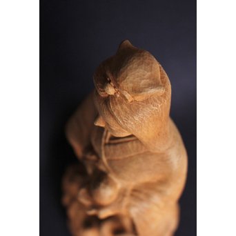 幻の彫刻家 上田直次《木彫辨財天/弁財天》 X133 