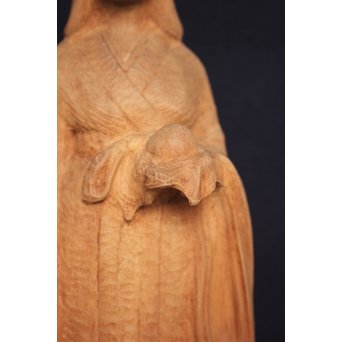 幻の彫刻家 上田直次《木彫辨財天/弁財天》 X133 