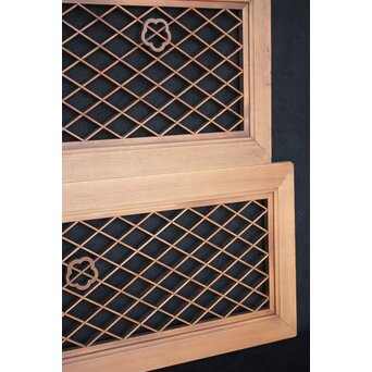 梅デザイン組子欄間 2枚1組　R2478 