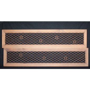 梅デザイン組子欄間 2枚1組　R2478