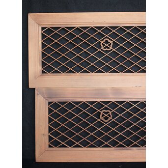 梅デザイン組子欄間 2枚1組　R2478 