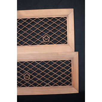 梅デザイン組子欄間 2枚1組　R2478 