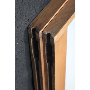 乳白色ガラス 蔦木彫 書院/窓 2枚1組　R2485 