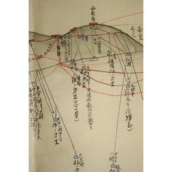 乃木希典 日露戦争 作戦詳細 絹本まくり　Z177 