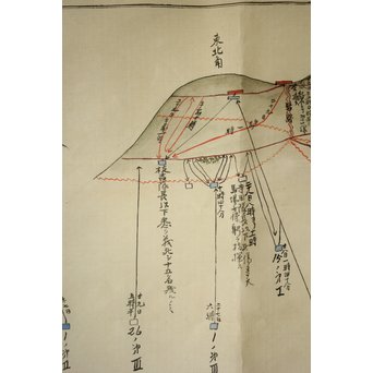 乃木希典 日露戦争 作戦詳細 絹本まくり　Z177 