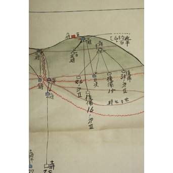 乃木希典 日露戦争 作戦詳細 絹本まくり　Z177 