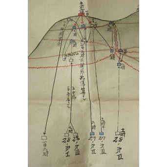 乃木希典 日露戦争 作戦詳細 絹本まくり　Z177 