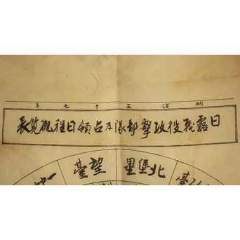 乃木希典 日露戦争 作戦詳細 絹本まくり　Z177 