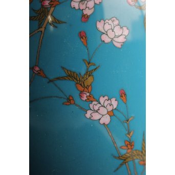 明治七宝 花鳥 花瓶　Y017　 