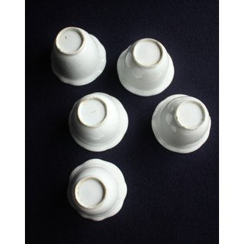 古伊万里 輪花 柿右衛門白磁向付 5脚1組　P152 